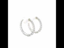Load and play video in Gallery viewer, 38 mm CTW Hoop Earrings-E0433CLP