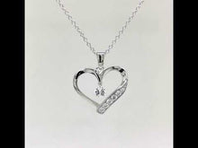 Load and play video in Gallery viewer, Open Heart Pendant Necklace-P0221CLP