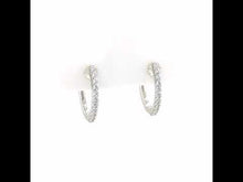 Load and play video in Gallery viewer, 10 mm x 11 mm Oval Huggie Hoop Earrings-E0345CLP