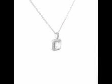 Load and play video in Gallery viewer, 1.52 CTW Halo Pendant Necklace-P0017CLP
