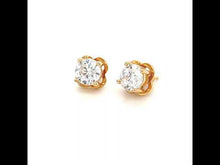 Load and play video in Gallery viewer, 2.5 CTW Solitaire Stud Earrings-E0109CLG