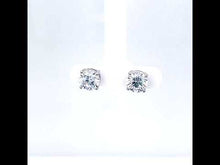 Load and play video in Gallery viewer, 3 CTW Solitaire Stud Earrings-E0561CLP