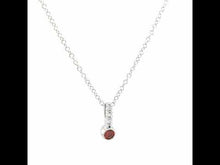 Load and play video in Gallery viewer, January Birthstone Love Pendant-BP002GNP