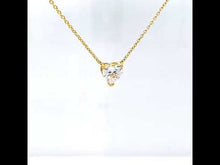 Load and play video in Gallery viewer, Heart Solitaire Necklace-N0277CLG