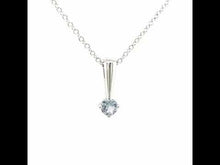 Load and play video in Gallery viewer, March Birthstone Love Pendant-BP004AQP