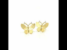 Load and play video in Gallery viewer, Butterfly Stud Earrings-E495CLG
