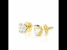 Load and play video in Gallery viewer, 5 CTW Solitaire Stud Earrings-E0105CLG
