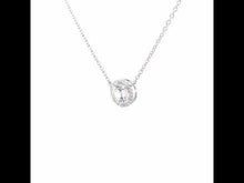 Load and play video in Gallery viewer, 1.23 CTW Halo Necklace-N0038CLP