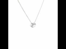 Load and play video in Gallery viewer, 0.63 CTW Oval Halo Necklace-N0103CLP