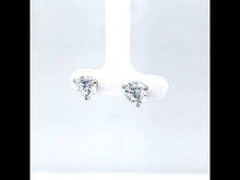 Load and play video in Gallery viewer, 3 CTW Solitaire Stud Earrings-E0562CLP