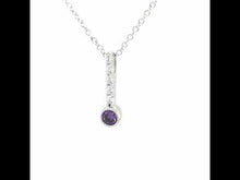 Load and play video in Gallery viewer, February Birthstone Love Pendant-BP003AMP