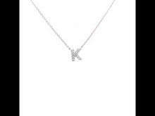 Load and play video in Gallery viewer, Letter K Pendant Necklace-9N091CLP