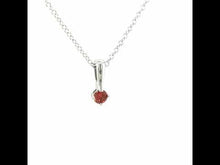 Load and play video in Gallery viewer, January Birthstone Love Pendant-BP005GNP