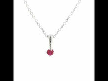 Load and play video in Gallery viewer, July Birthstone Love Pendant-BP005RBP