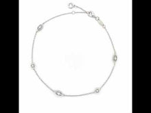 Load and play video in Gallery viewer, Bezel-Set Station Anklet-A0002CLP