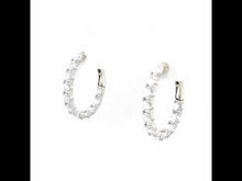 Load and play video in Gallery viewer, 20 mm x 25 mm Oval Hoop Earrings-E0359CLP