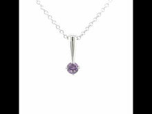 Load and play video in Gallery viewer, February Birthstone Love Pendant-BP004AMP