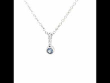 Load and play video in Gallery viewer, March Birthstone Love Pendant-BP002AQP