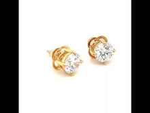 Load and play video in Gallery viewer, 4 CTW Solitaire Stud Earrings-E0110CLG