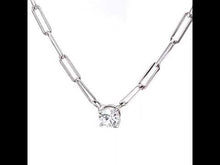 Load and play video in Gallery viewer, Paperclip Necklace-N0250CLP