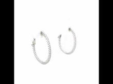Load and play video in Gallery viewer, 20 mm x 25 mm Oval Hoop Earrings-E3030CLP