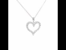 Load and play video in Gallery viewer, Open Heart Pendant Necklace-P0146CLP