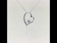 Load and play video in Gallery viewer, Open Heart Pendant Necklace-P0222CLP
