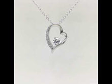 Load and play video in Gallery viewer, Open Heart Pendant Necklace-P0222CLP