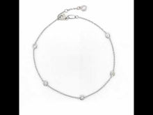 Load and play video in Gallery viewer, Bezel-Set Station Anklet-A0001CLP