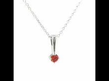 Load and play video in Gallery viewer, January Birthstone Love Pendant-BP004GNP