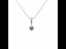 Load and play video in Gallery viewer, February Birthstone Love Pendant-BP005AMP