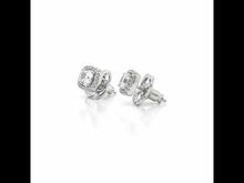 Load and play video in Gallery viewer, 1.52 CTW Halo Stud Earrings-E0329CLP