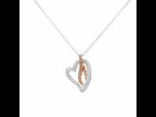 Load and play video in Gallery viewer, Pink Ribbon Heart Pendant Necklace-P0159CPP
