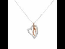 Load and play video in Gallery viewer, Pink Ribbon Heart Pendant Necklace-P0159CPP