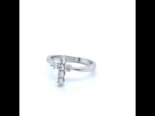 Load and play video in Gallery viewer, 0.30 CTW Cross Ring-R0436CLP