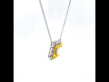 Load and play video in Gallery viewer, Emerald-Cut Halo Necklace-N0276CAT
