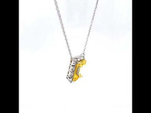 Load and play video in Gallery viewer, Emerald-Cut Halo Necklace-N0276CAT
