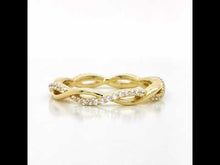 Load and play video in Gallery viewer, 0.52 CTW Twist Wedding Band-R0211CLG