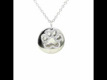 Load and play video in Gallery viewer, Paw Print Disc Necklace-LV001CLP