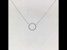 Load and play video in Gallery viewer, 0.41 CTW Open Circle Necklace-N0186CLP
