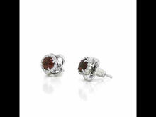Load and play video in Gallery viewer, January Birthstone Earrings-BE001GNP