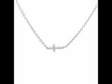Load and play video in Gallery viewer, Sideways Cross Necklace-N0034CLP