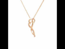 Load and play video in Gallery viewer, Infinity Heart Pendant Necklace-P0151CLR