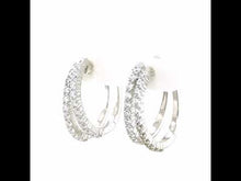 Load and play video in Gallery viewer, 20 mm x 23 mm Double-Hoop Earrings-E0385CLP
