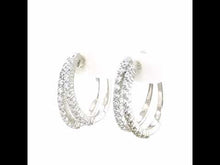 Load and play video in Gallery viewer, 20 mm x 23 mm Double-Hoop Earrings-E0385CLP