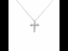Load and play video in Gallery viewer, 1.02 CTW Cross Pendant Necklace-P0224CLP