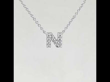 Load and play video in Gallery viewer, Letter N Pendant Necklace-9N094CLP