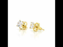 Load and play video in Gallery viewer, 1 CTW Solitaire Stud Earrings-E0206CLG