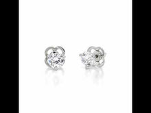 Load and play video in Gallery viewer, 2 CTW Solitaire Stud Earrings-E0205CLP
