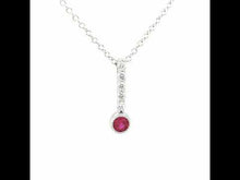 Load and play video in Gallery viewer, July Birthstone Love Pendant-BP003RBP